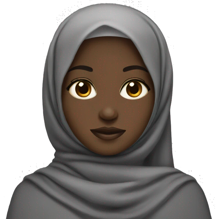 Sudanese black girl with hijab emoji