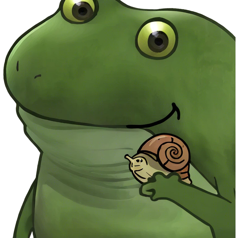Rana híbrida con caracol emoji
