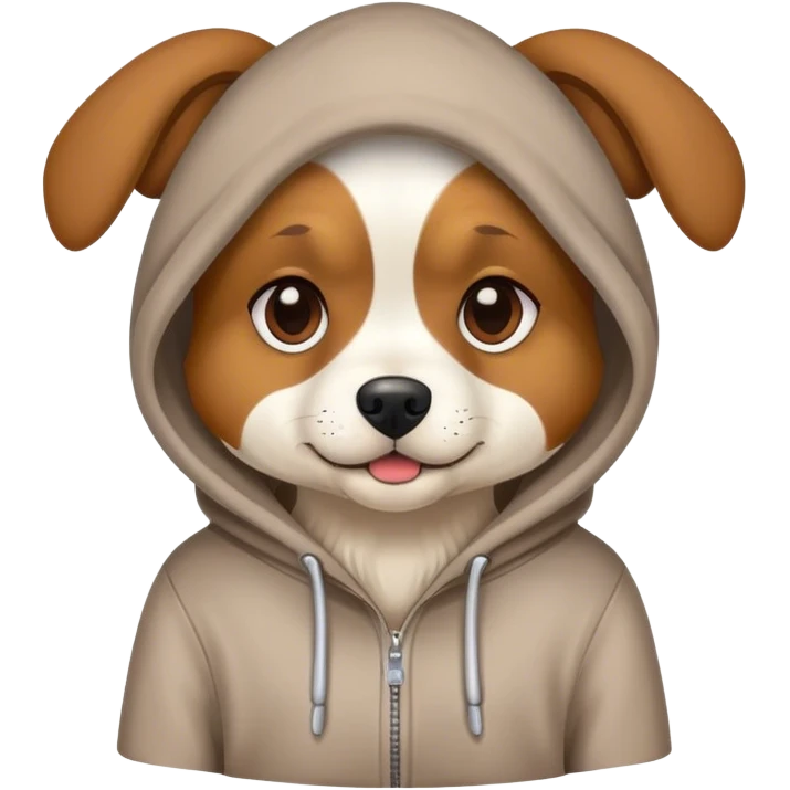 dog wering hoodie emoji