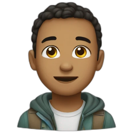 Un niño evanjrlizando emoji