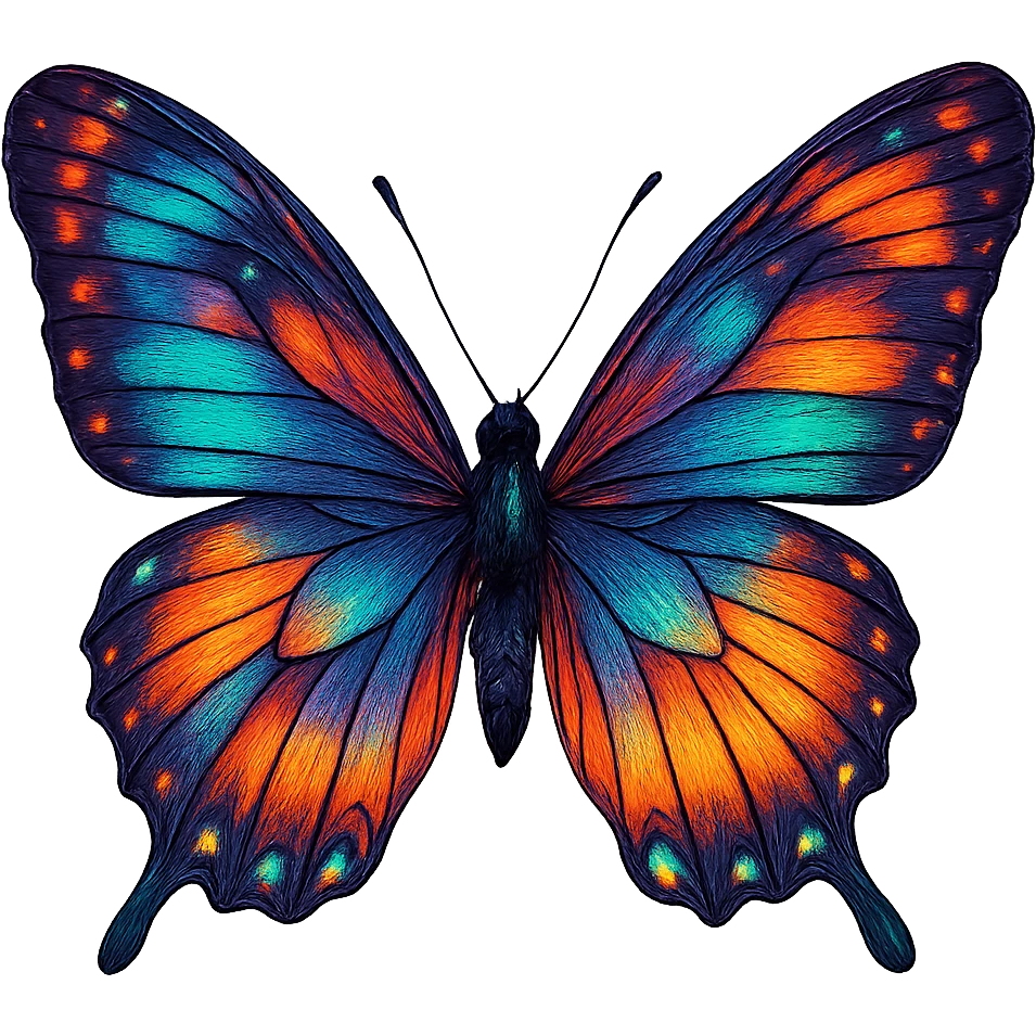 digital illustration of a butterfly, no background emoji