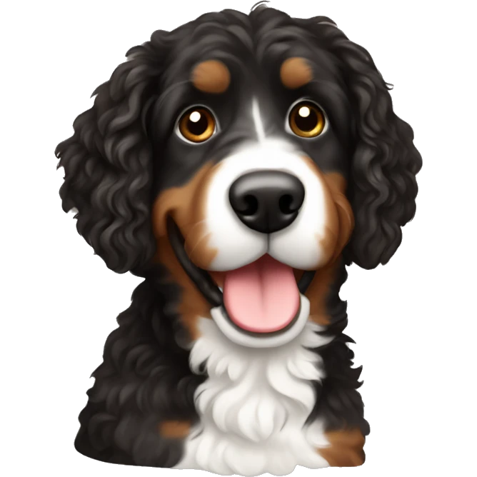 black and brown aussie doodle  emoji