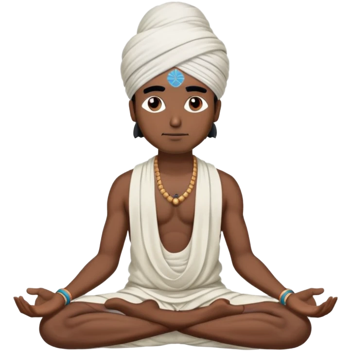 Indian man in turban meditating emoji