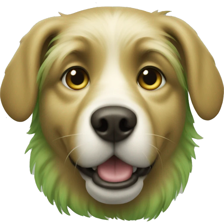 s green dog emoji