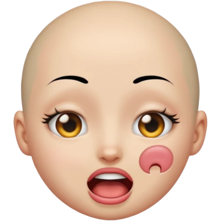 Ahegao emoji face no hair kinky pleasure emoji