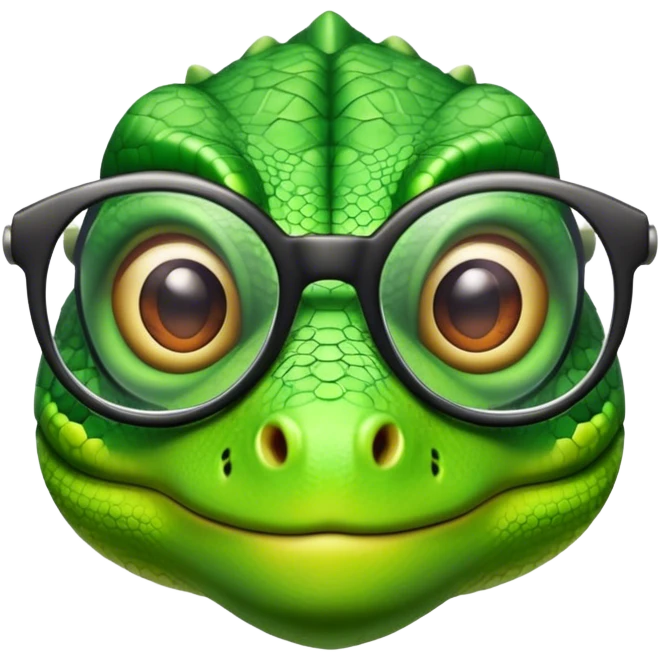 lizard wearing glasses  emoji