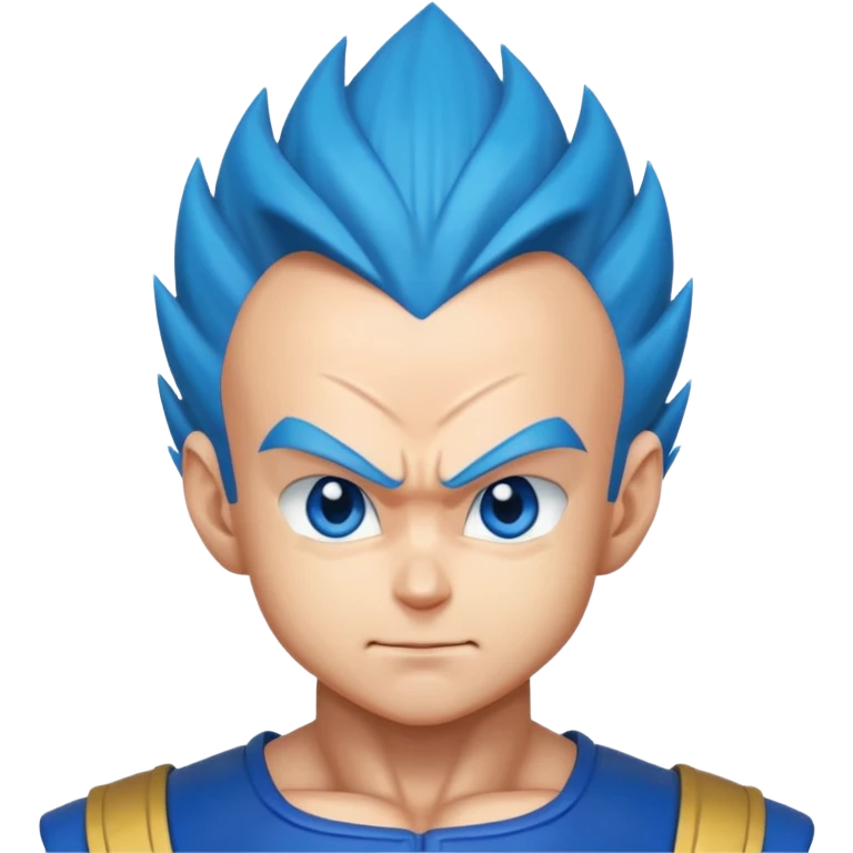 Vegeta super sayan azul con los ojos de enamorado emoji