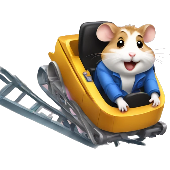 a hamster riding a rollercoaster  emoji