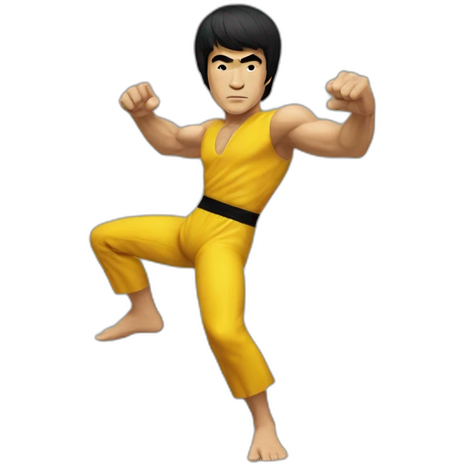 bruce lee side-kick emoji