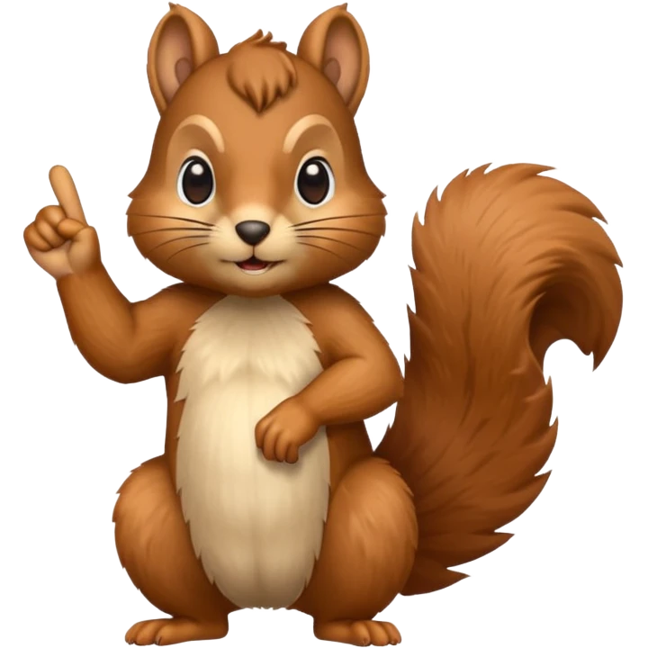 Squirrel sticking middle finger up emoji