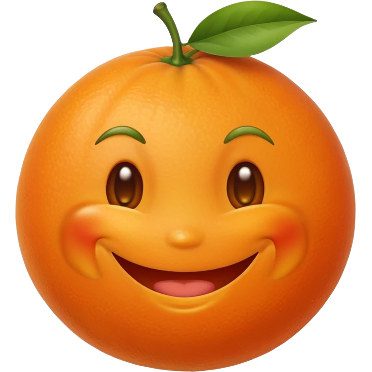 Laughing Orange fruit  emoji