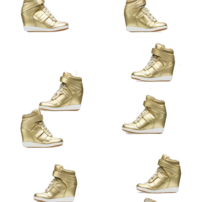 isabel marant wedge sneaker light gold emoji