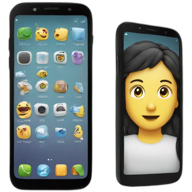 Screen smart phone emoji