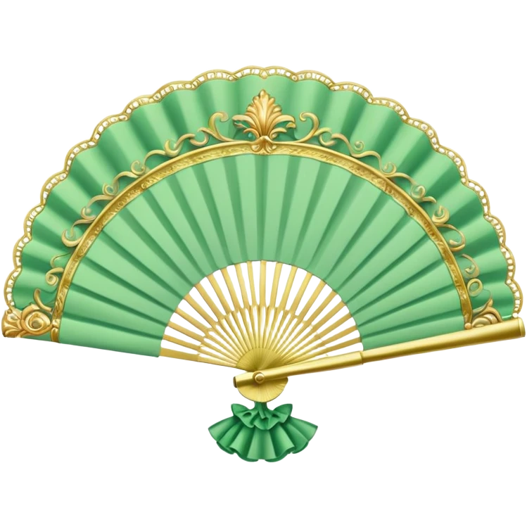 rococo green fan emoji