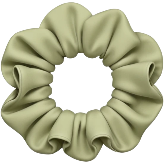 Pale olive scrunchie  emoji