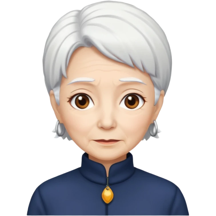 manga femme agée cheveux blanc emoji