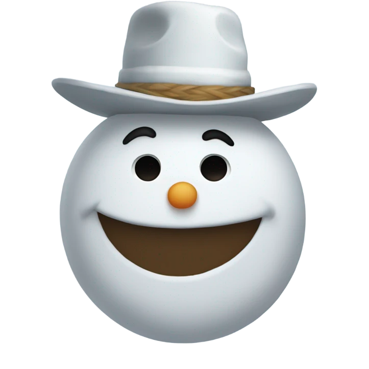 Frosty the snowman as a Mexican emoji