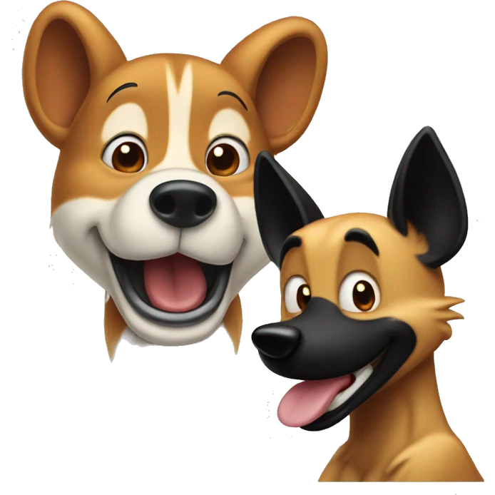 Mickey mouse and Dingo  emoji