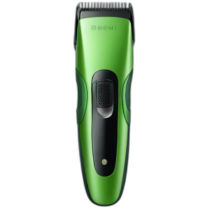 small hair trimmer green color emoji