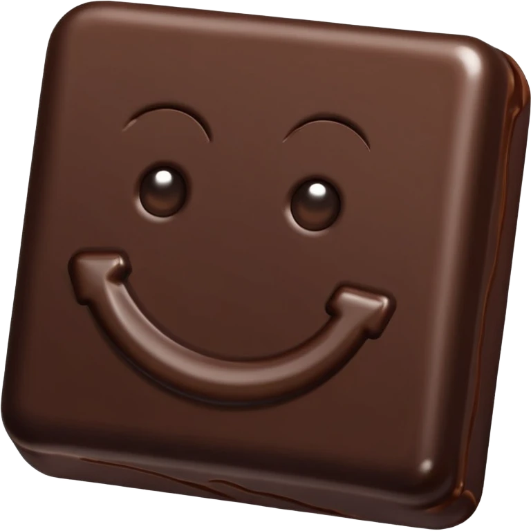 1 or 2 squares dark chocolate from a chocolate bar emoji