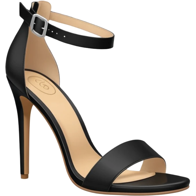 open toe black high heels fullopen sandals emoji