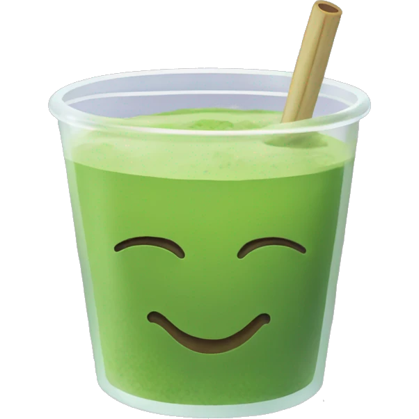 matcha in clear cup emoji
