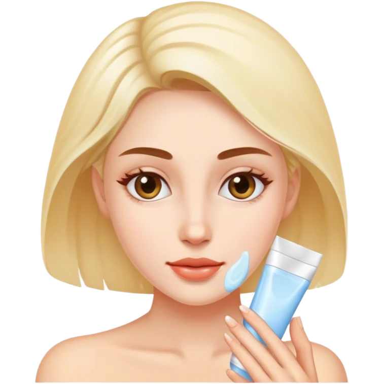 Woman making skincare emoji
