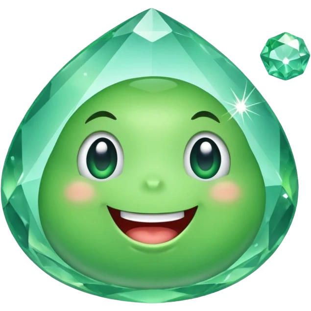 happy blob holding a large diamond emoji