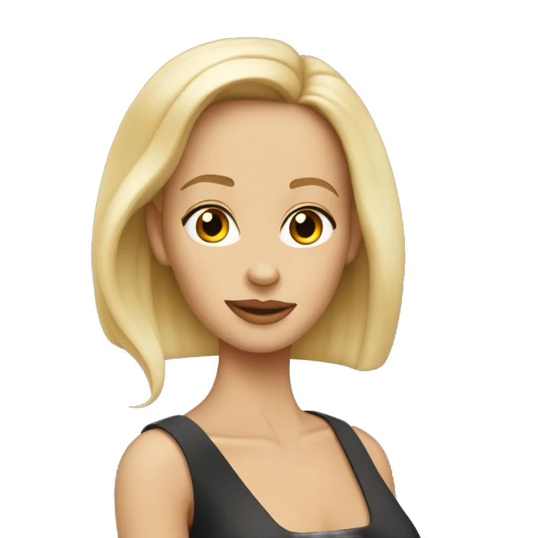 Angelina joli avec un carré blonc emoji