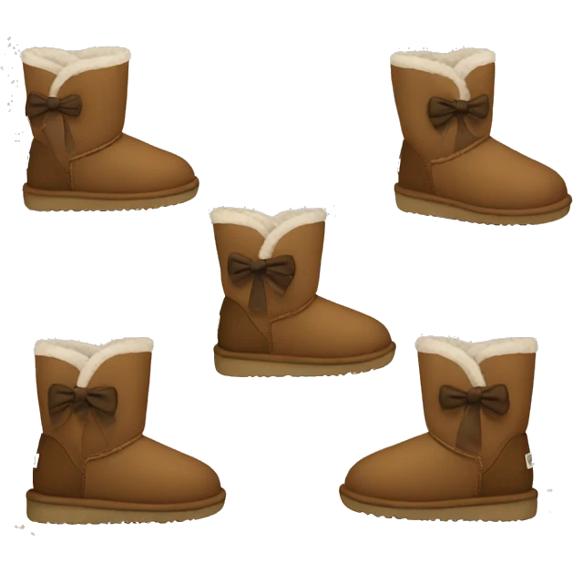 brown uggs with bow emoji