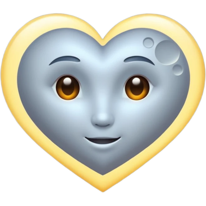 Heart-Shaped Moon emoji