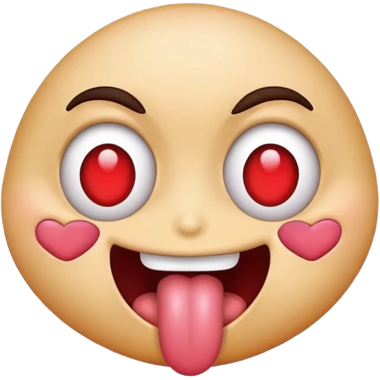 Freaky tounge face with heart eyes emoji