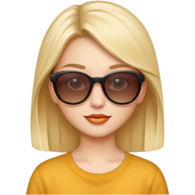 Girl wearing sunglasses emoji