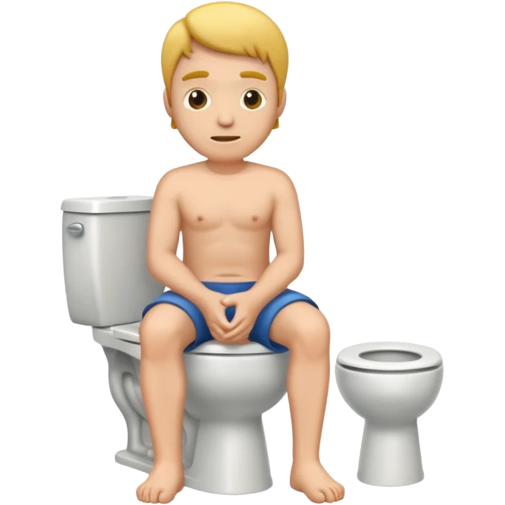 Man sitting on toilet emoji