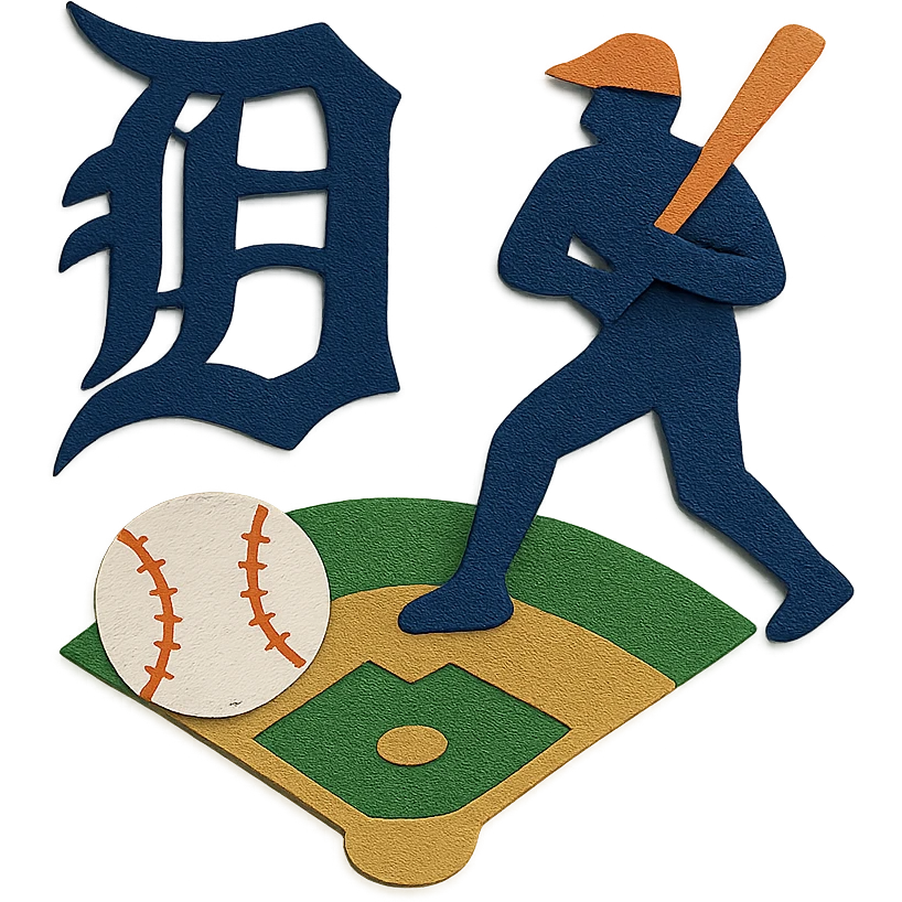Detroit Tigers baseball scene emoji
