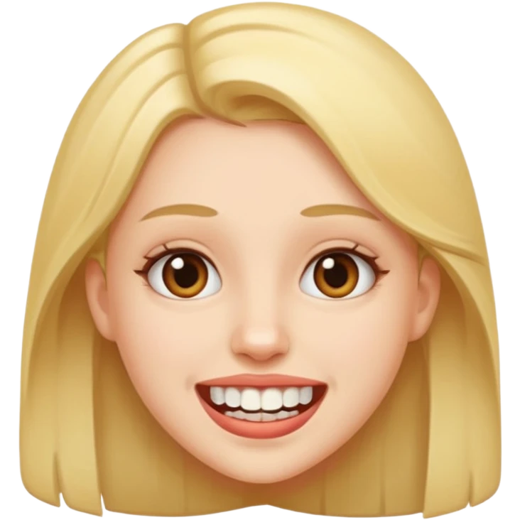 girl with long front teeth emoji