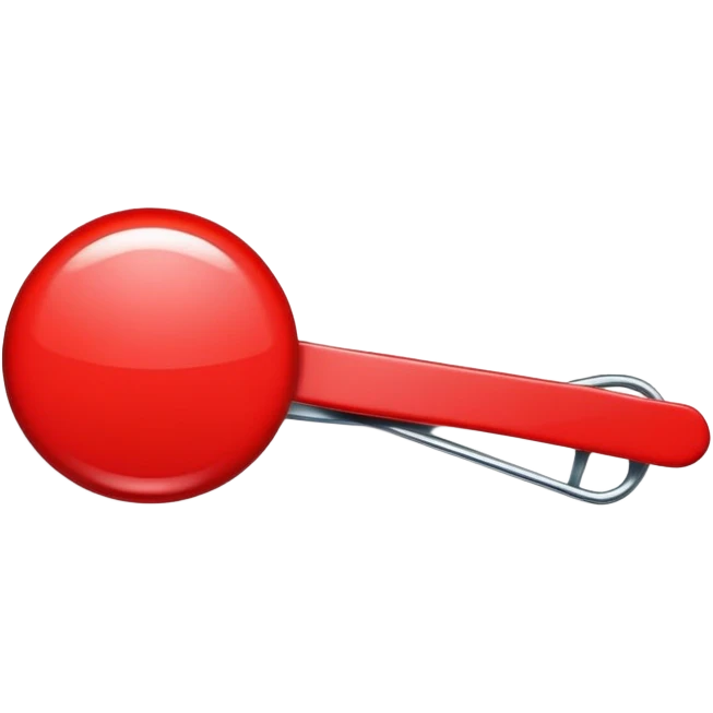cute bright red hairpin hair clip emoji
