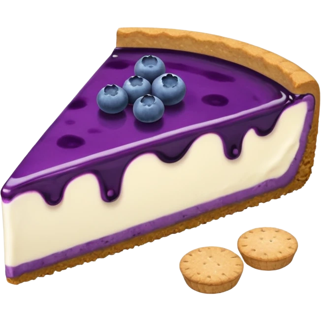 Blueberry cheesecake emoji