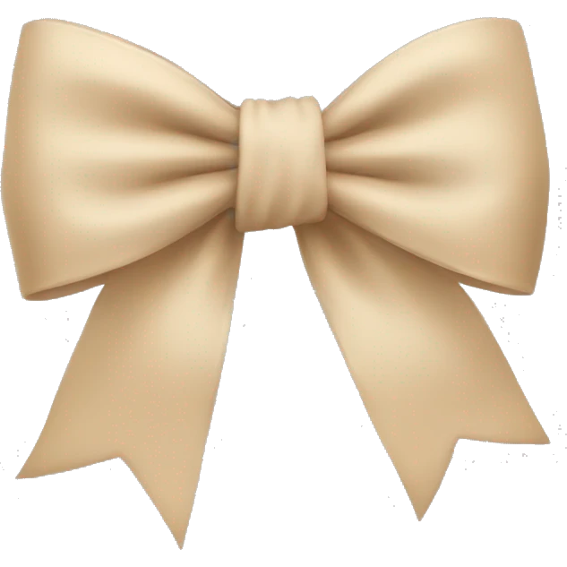 A beige bow emoji