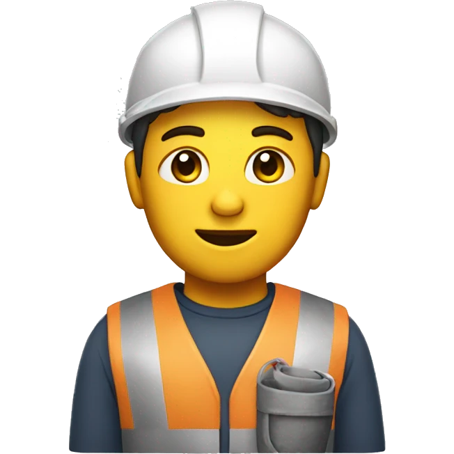 Worker with a cast emoji