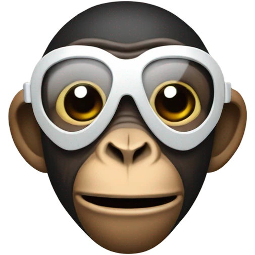 a monkey with a ski mask  emoji