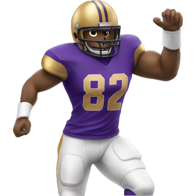 american-football-player-purple-and-gold-jersey emoji