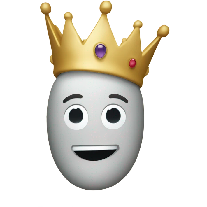 Middle finger smiling emoji with crown emoji