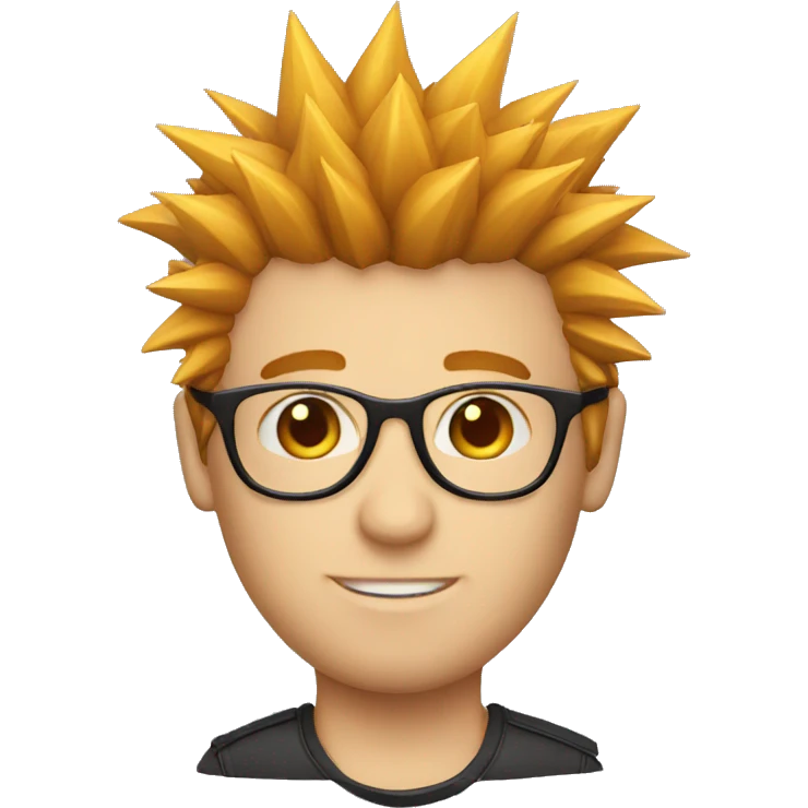 spikey hair nerd guy emoji