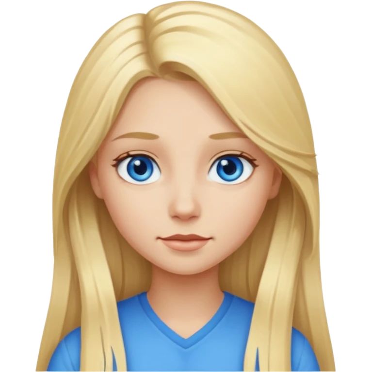 Blonde girl with long hair emoji