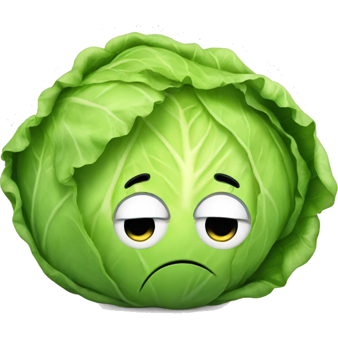 Sad cabbage  emoji