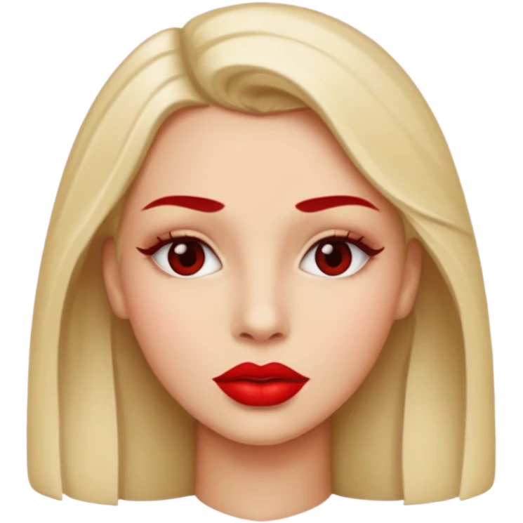 Male penis in mouth with red lipstick. emoji