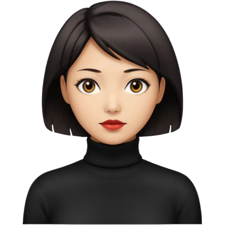 Ada Wong from resident evil 4 remake in roll-neck sweater  emoji