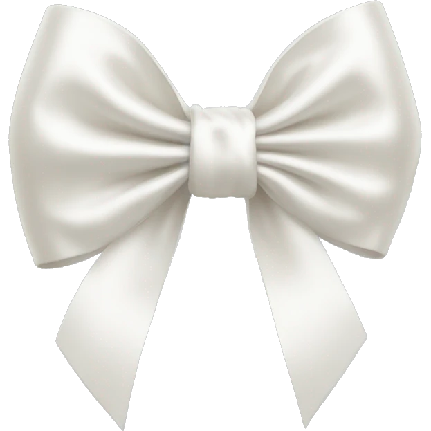 white satin bow emoji
