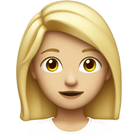 blond girl squinitng in distance emoji